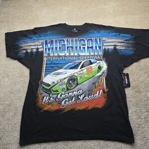 NWT Michigan International All Over Print NASCAR Racing Shirt XXL